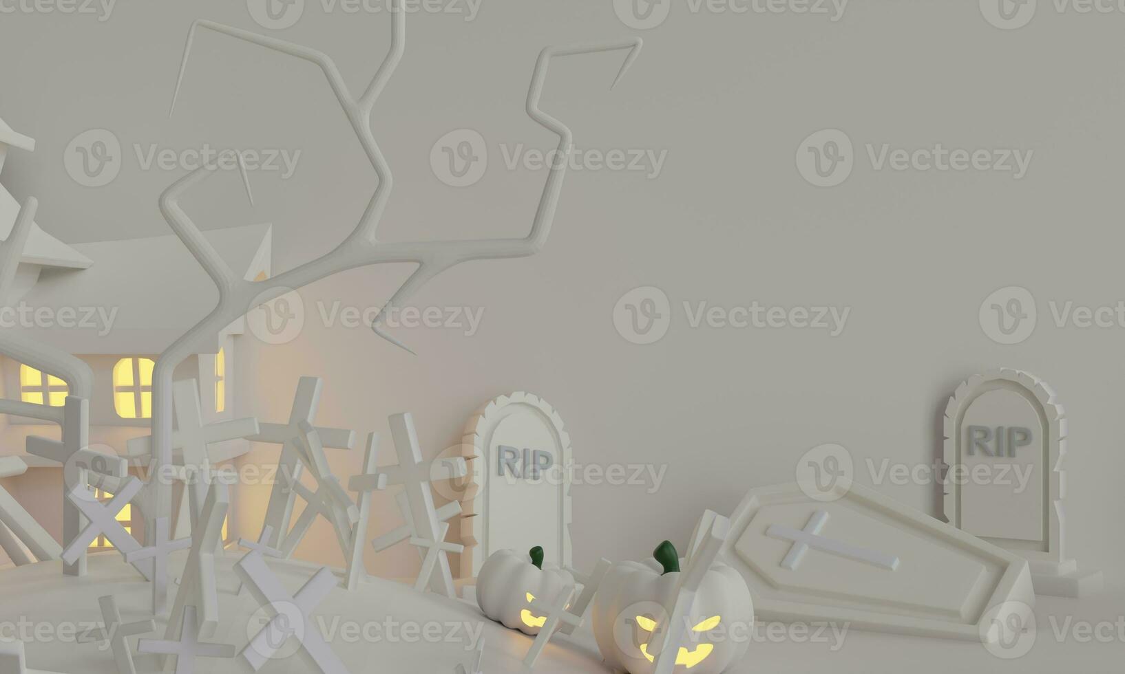 3d rendering Halloween day background photo