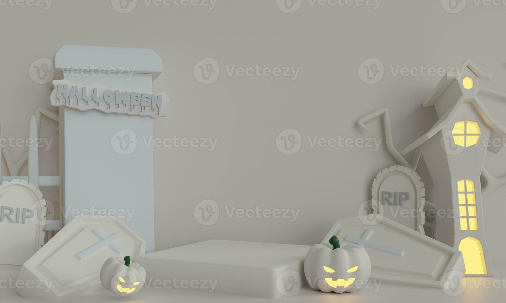 3d rendering Halloween day background photo