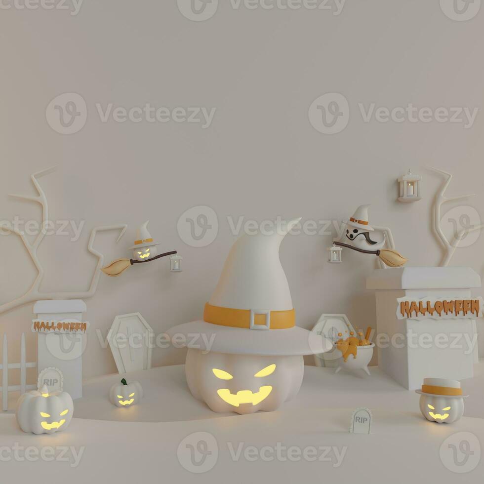 3d rendering Halloween day background photo