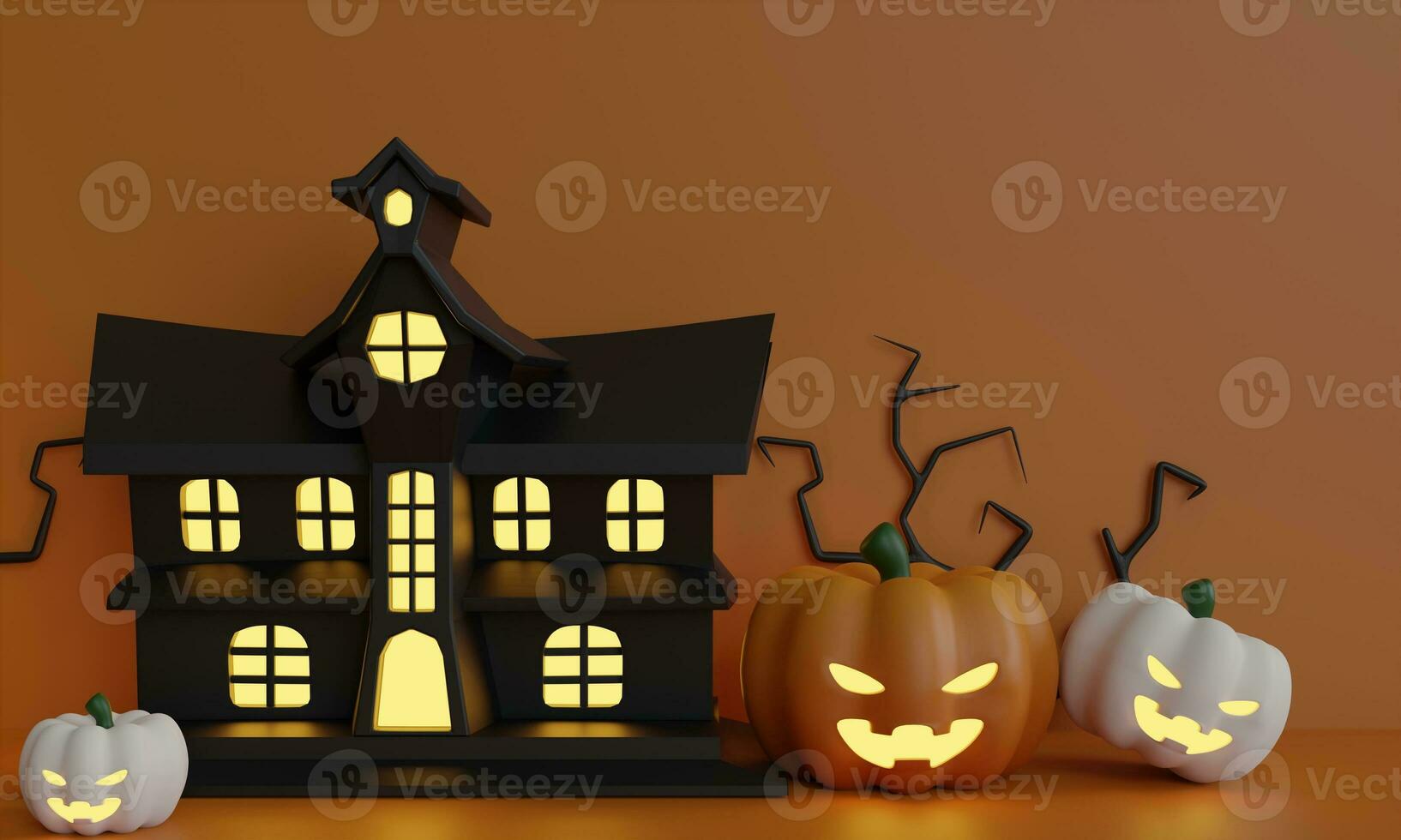 3d rendering Halloween day background photo