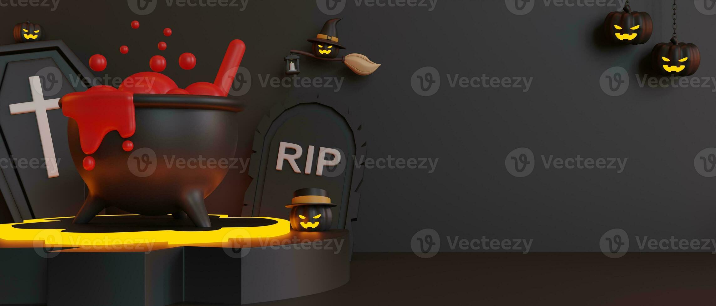 3d rendering Halloween day background photo