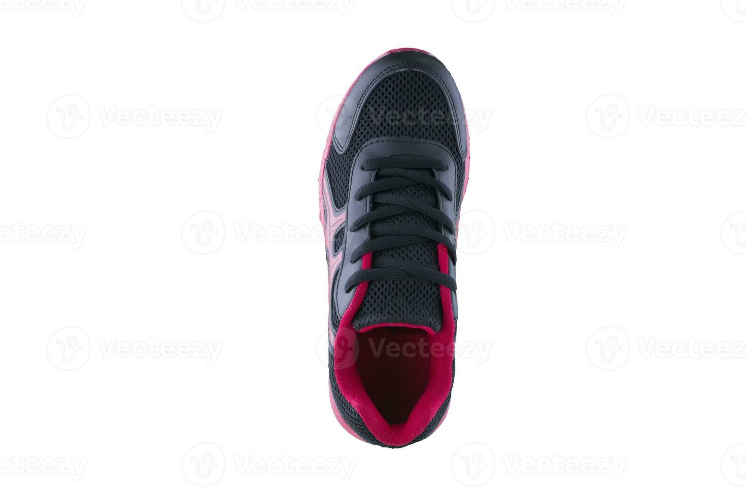 Sneakers Sneakers pink black. Sports shoes side view on a white background. photo