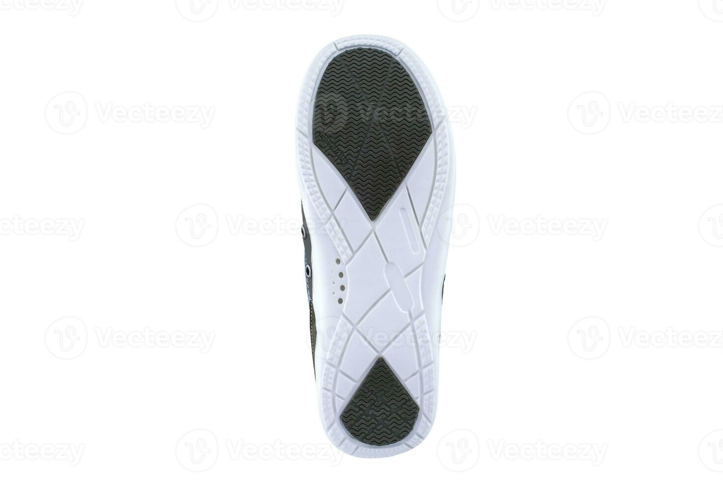 blanco caucho único con zapatillas en un blanco antecedentes. foto