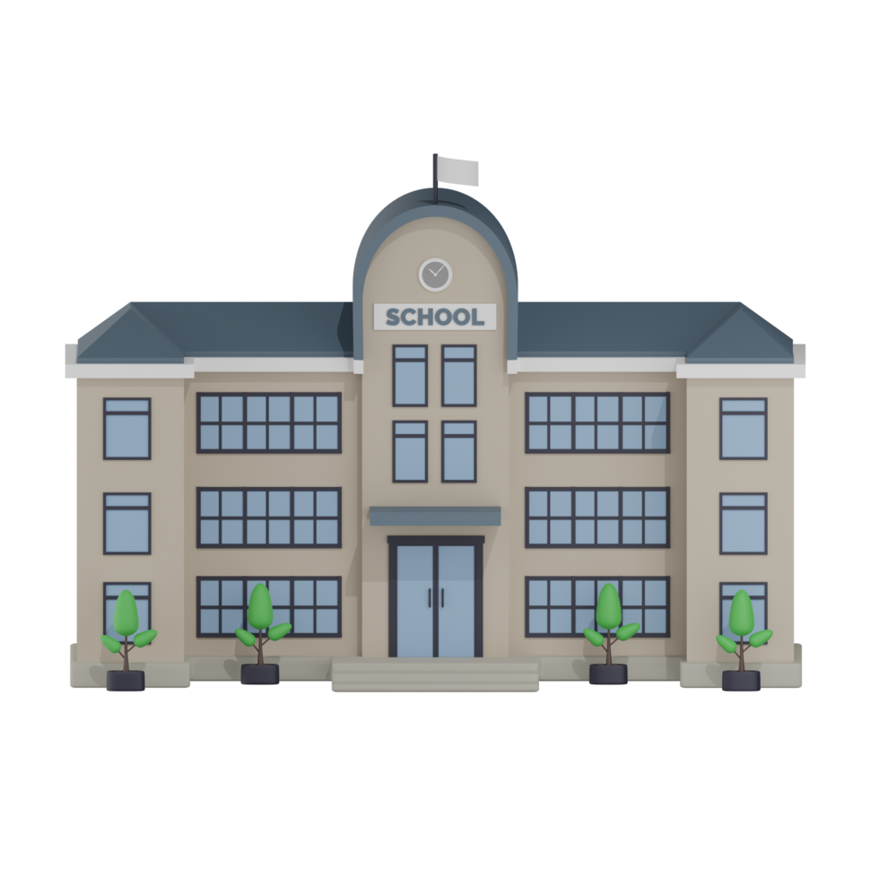 School Building Illustration png