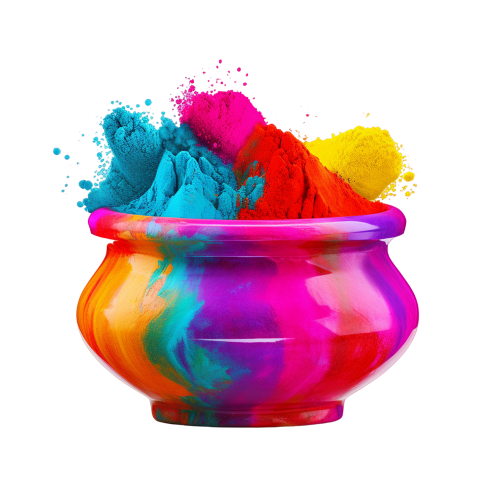 Holi festival color explosion Ai Generative png