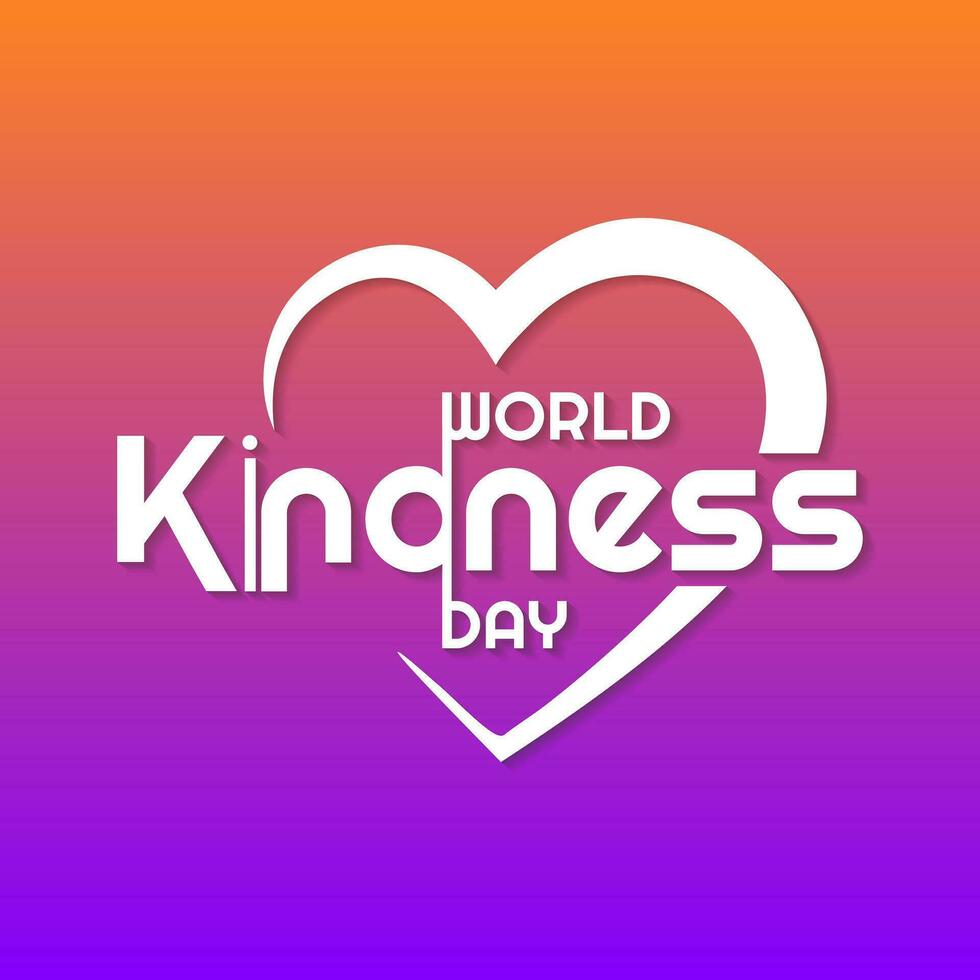 world kindness day, november 13, with simple typography, greeting card post vector
