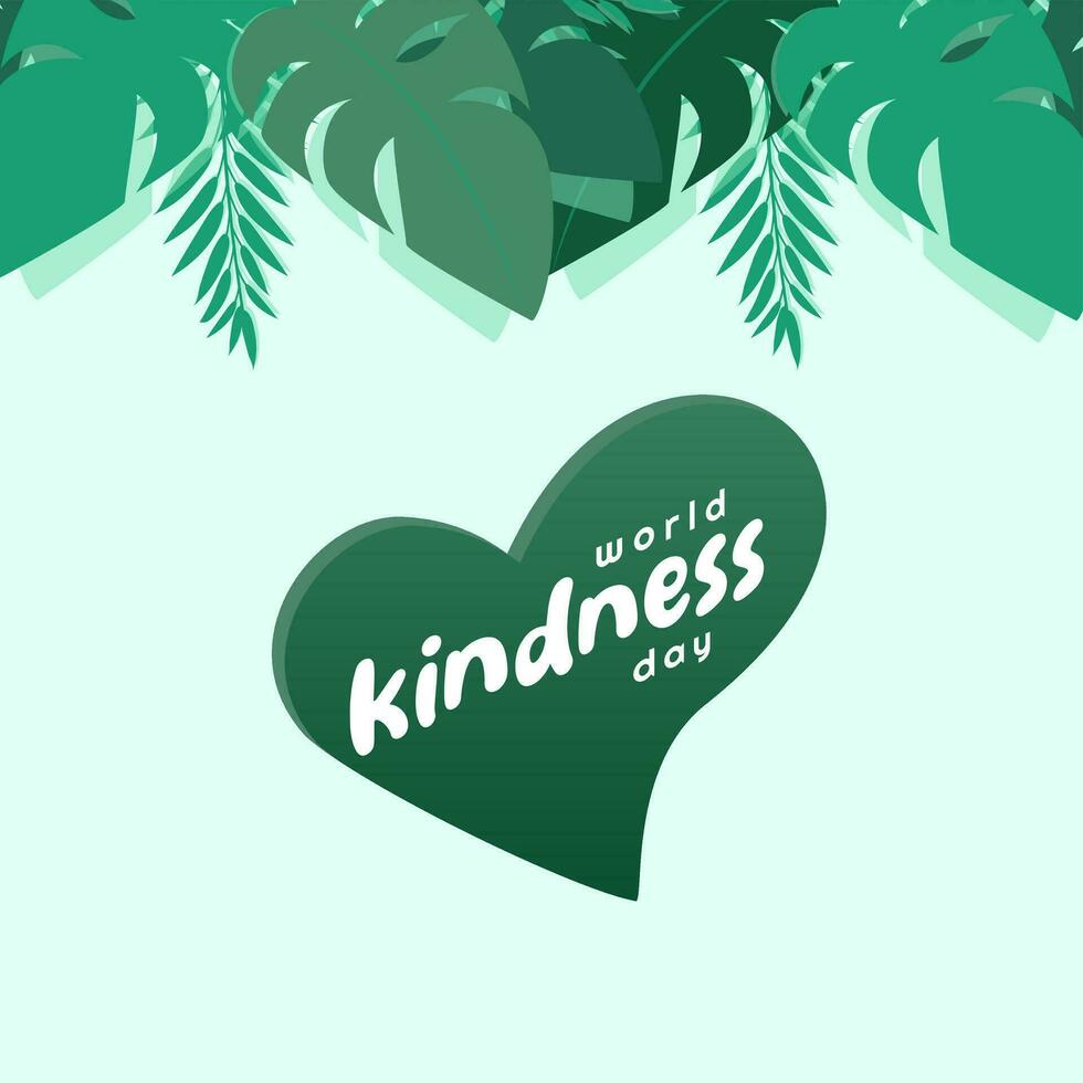 world kindness day, november 13, with simple typography, greeting card post vector