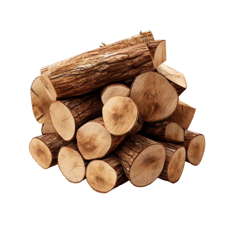 Timber wood log pile Ai Generative png