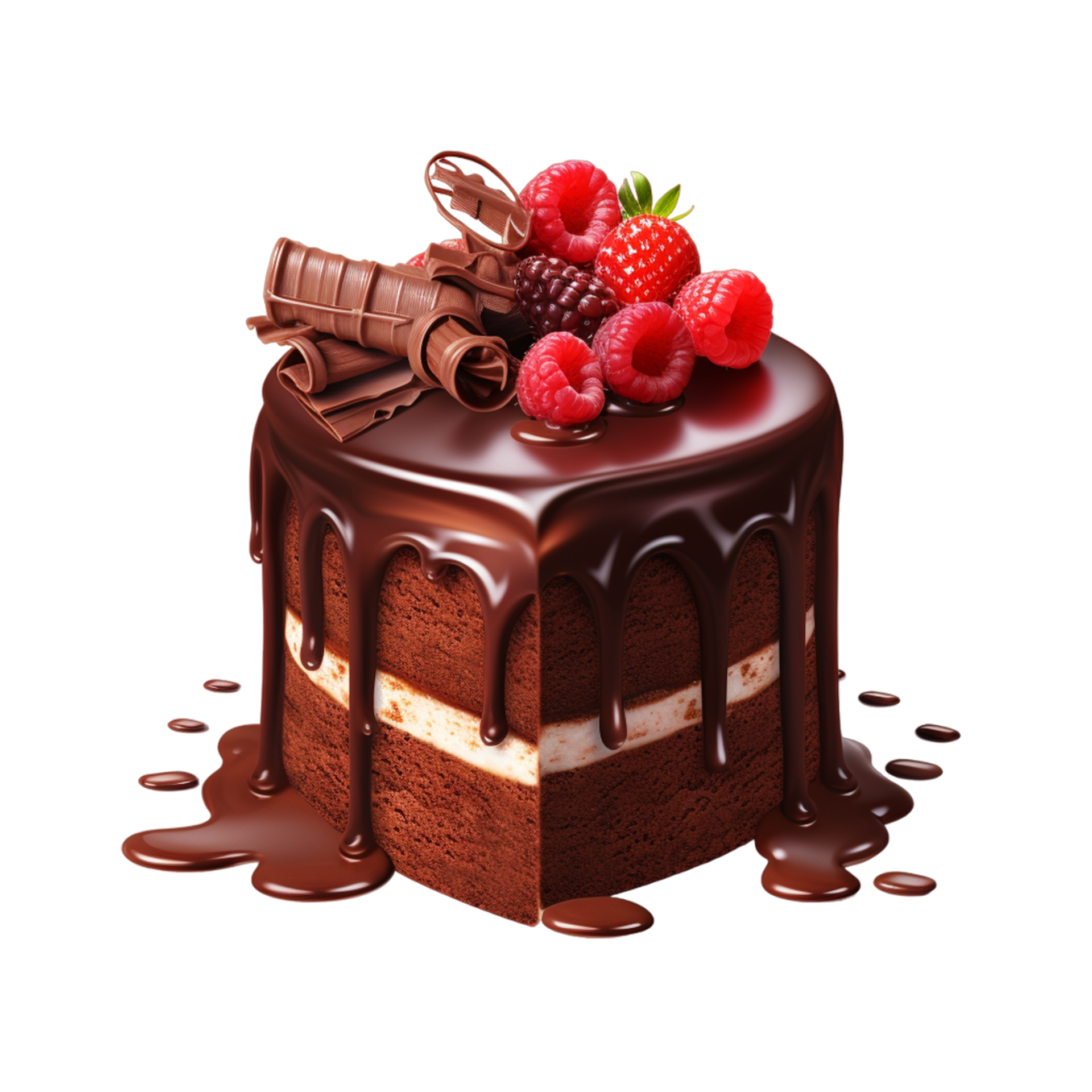 Chocolate Cake Birthday Ai Generative 32423873 PNG