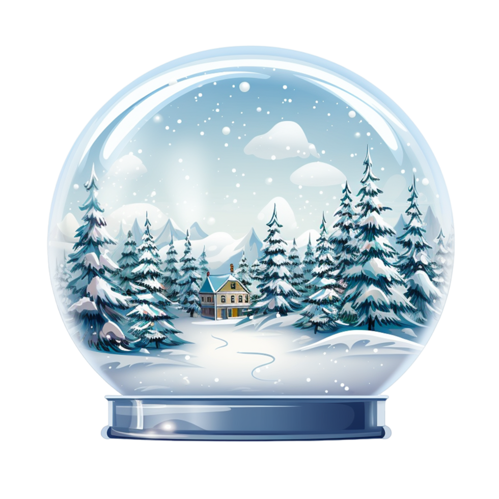Christmas Snow Globe Ai Generative png
