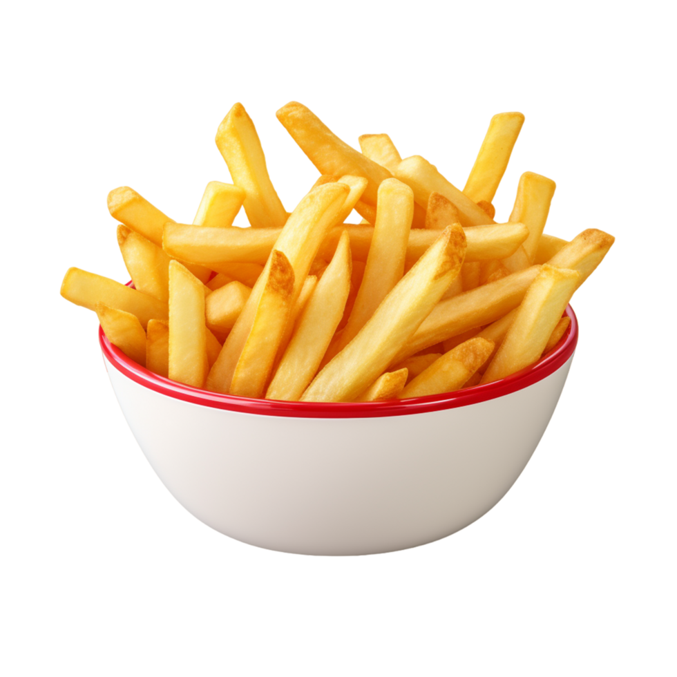 French fries Junk food Side dish Kids Ai Generative png