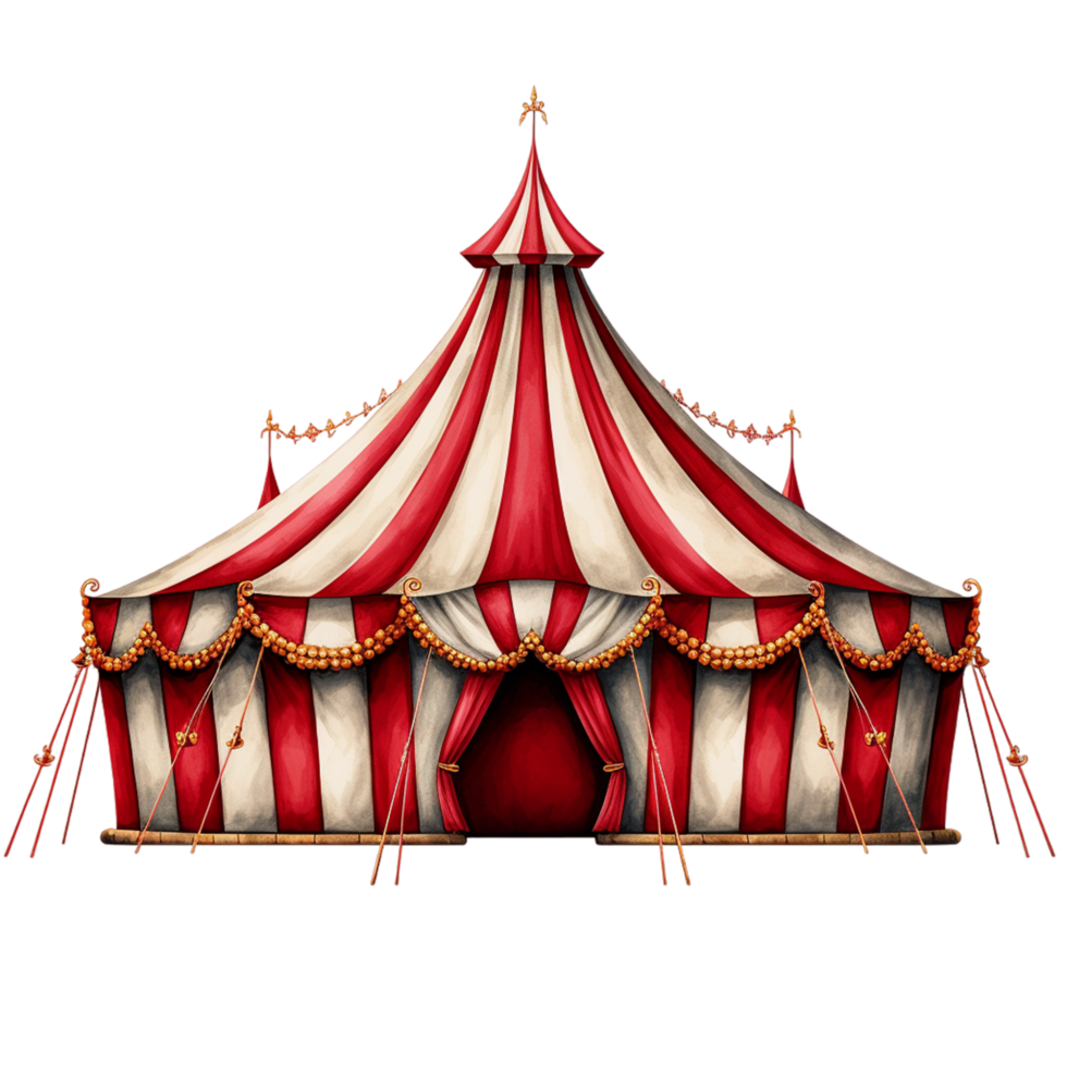 carnaval circo tienda y letrero ai generativo png