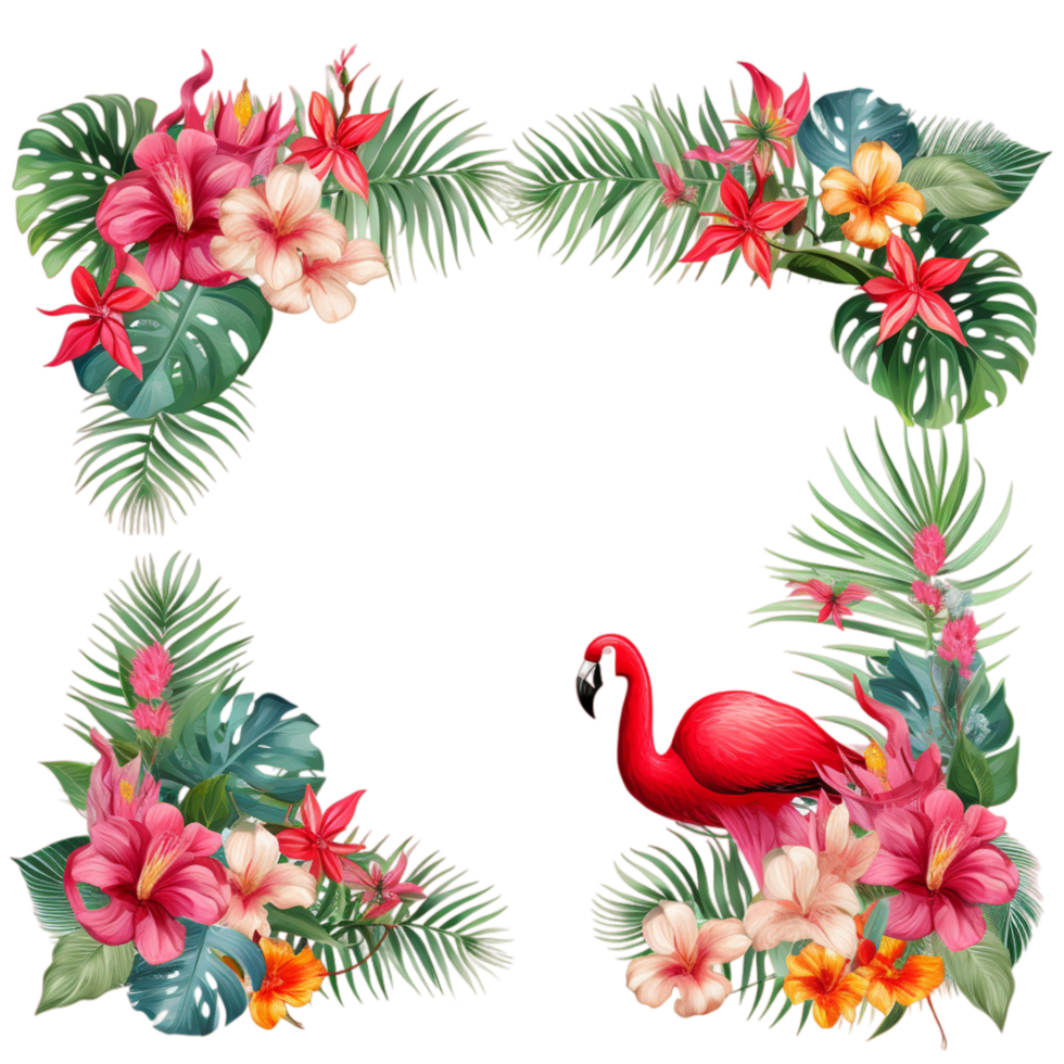 Summer Tropical Leaves Ai Generative png