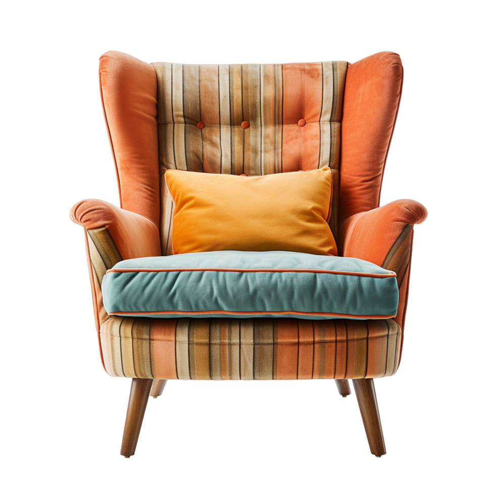 Furniture Wing chair Bed Ai Generative png