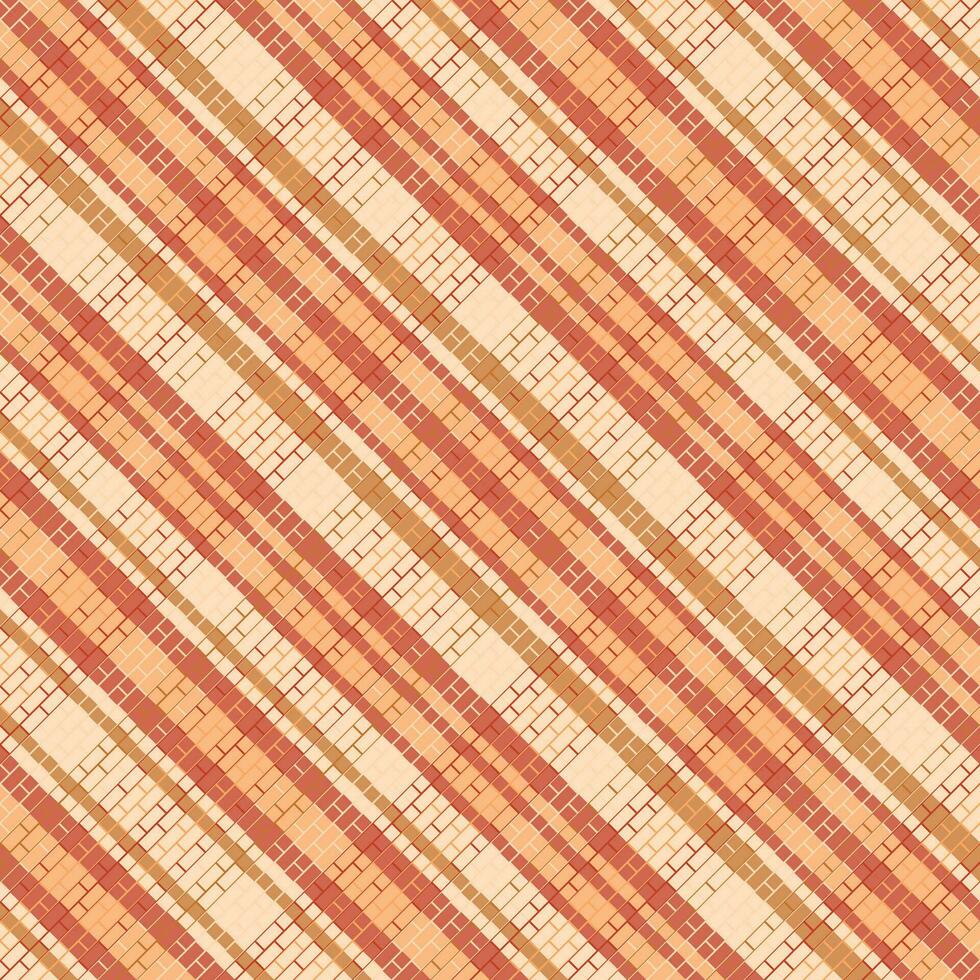 Tartan plaid pattern with texture and coffee color. vector