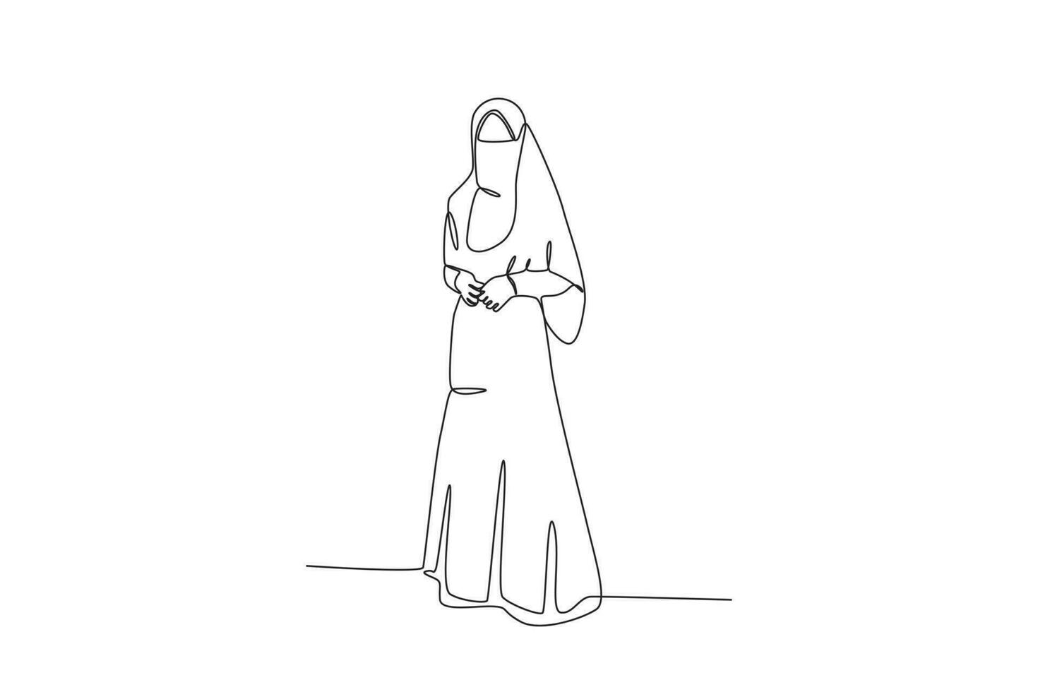 A woman wearing Arabic clothes vector