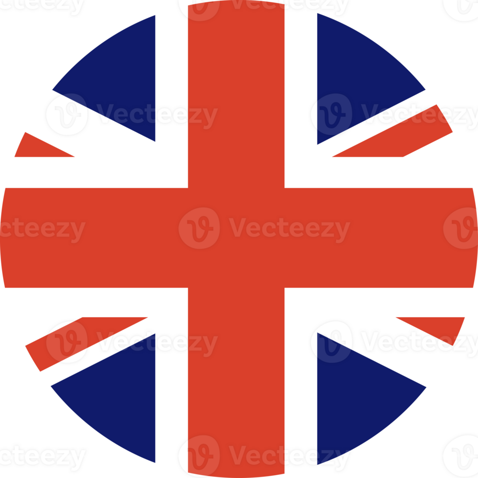 United Kingdom flag round icon. UK flag symbol. Official color scheme. British flag in circle. Circular button, banner. National sign. png