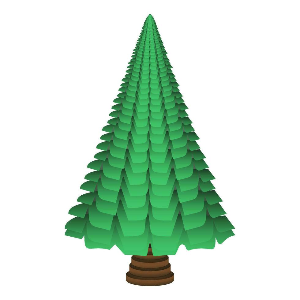 Navidad árbol, moderno plano diseño. verde pino, abeto. lata ser usado para impreso materiales vector