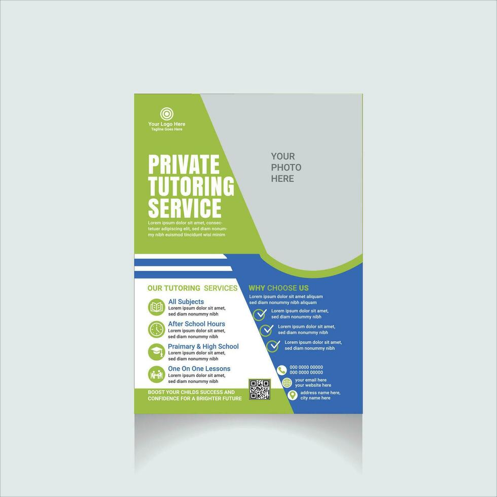 private tutoring flyer vector
