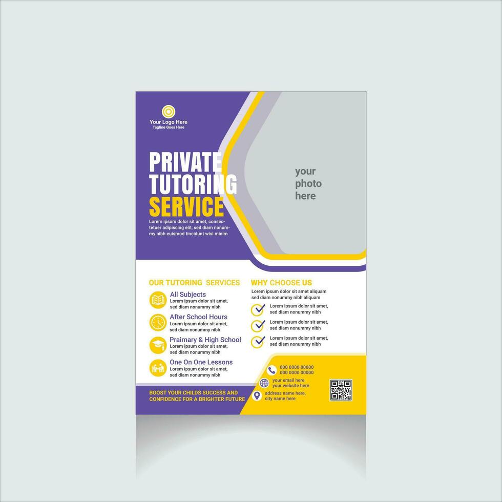 private tutoring flyer vector