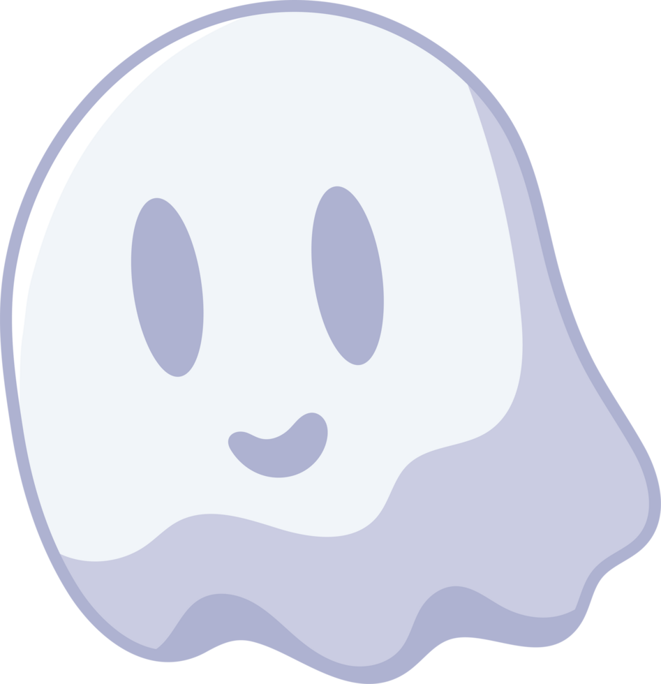 Víspera de Todos los Santos fantasma, plano de miedo fantasmal monstruos, linda fantasma icono, linda dibujos animados escalofriante personaje, Víspera de Todos los Santos decoración. png