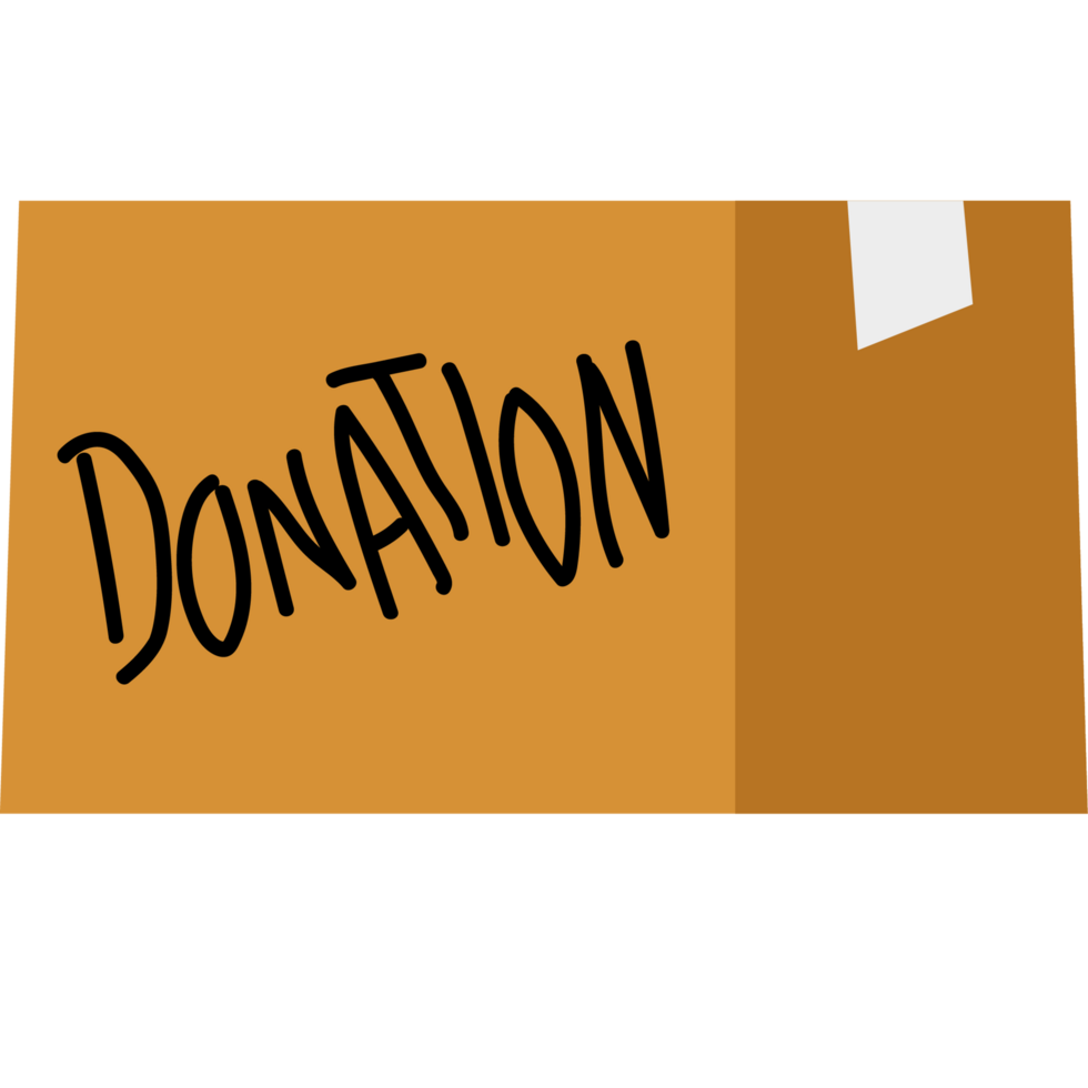 Volunteer Holding Box Donations png