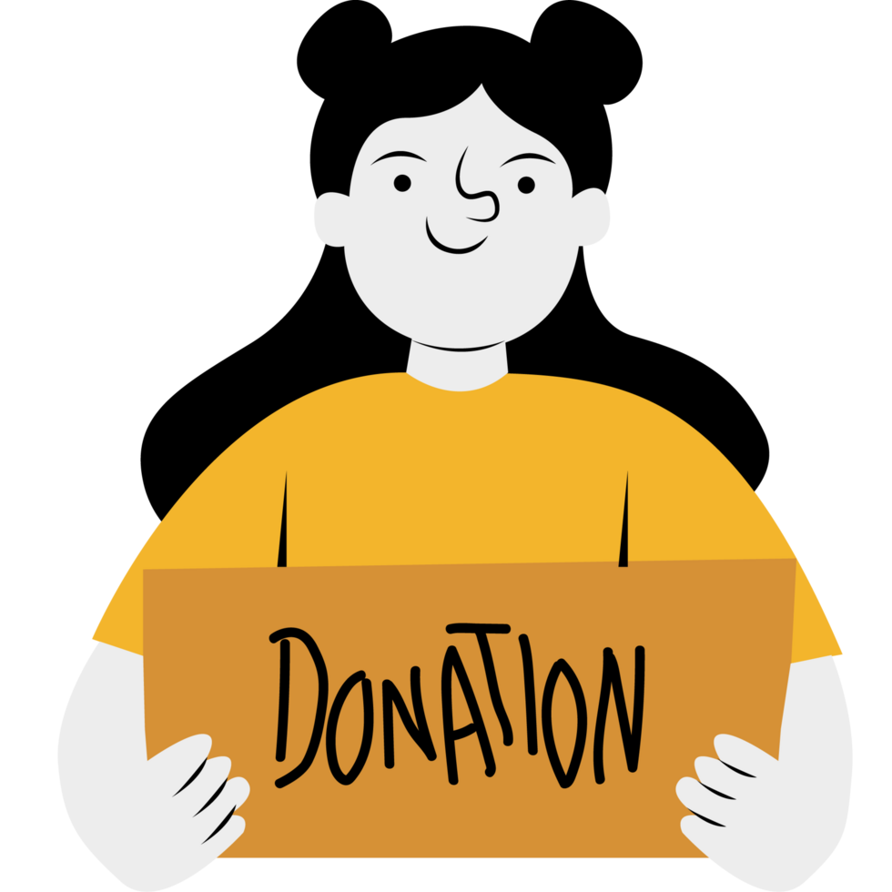 Volunteer Holding Box Donations png