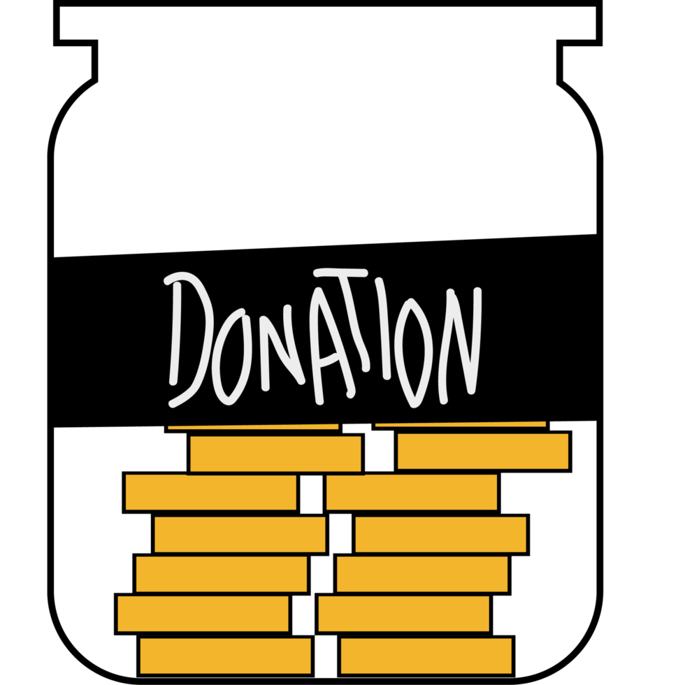 volontär- innehav låda donationer png