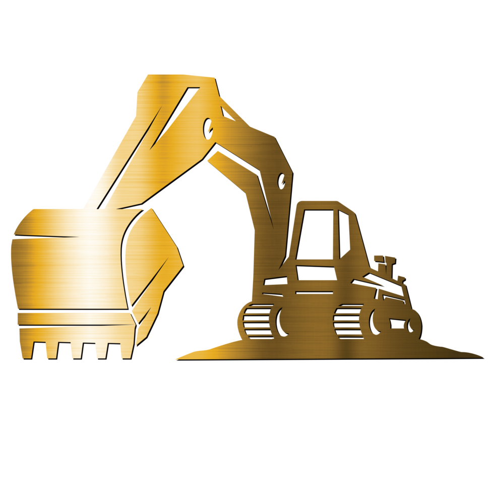 backhoe logo for construction 32426748 PNG