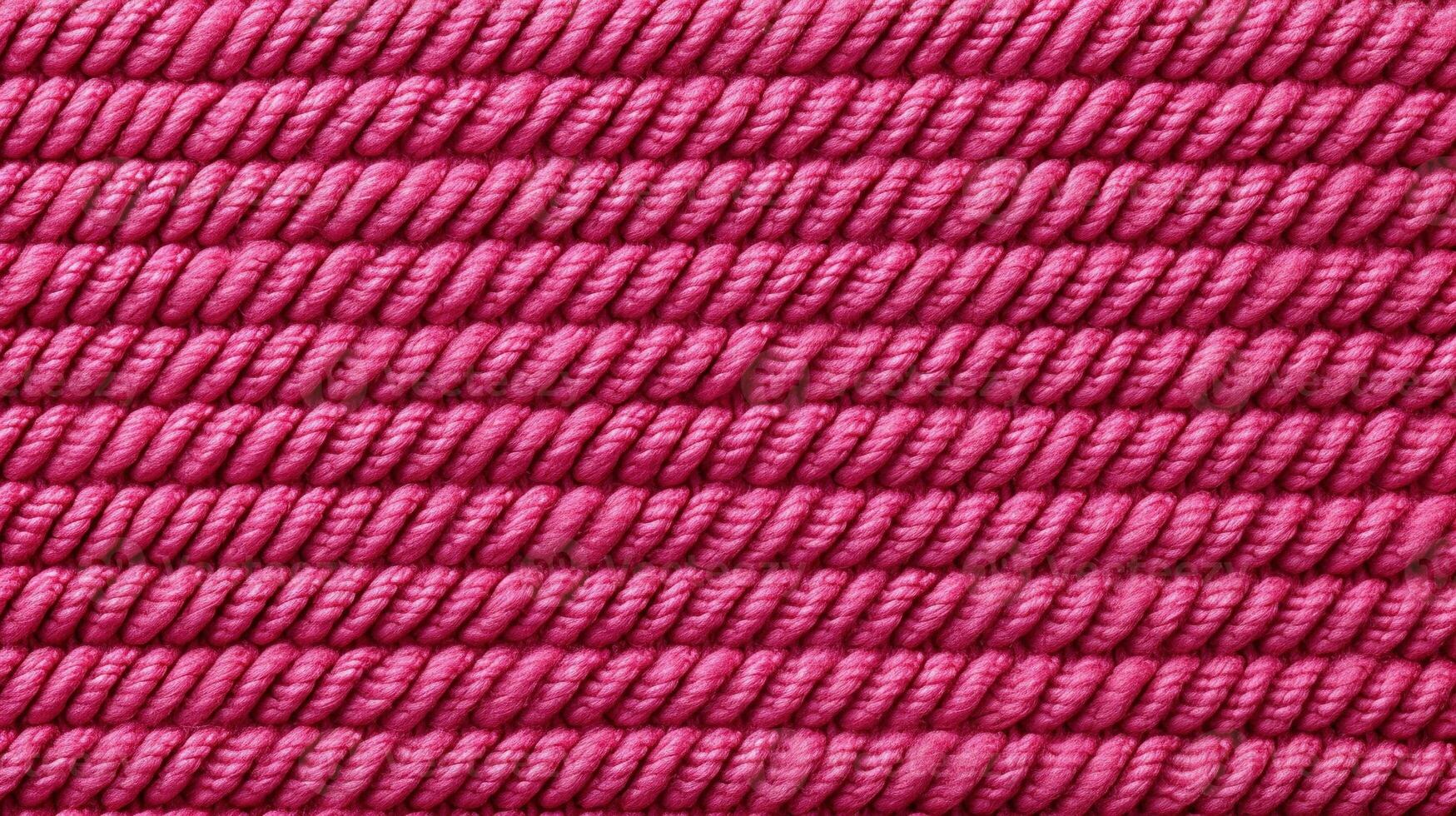 Generative AI, knitted pink sweater texture closeup, magenta or light pink abstract background photo