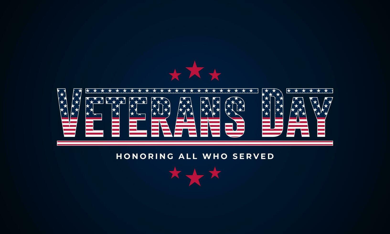 Happy Veterans Day United States of America background vector illustration