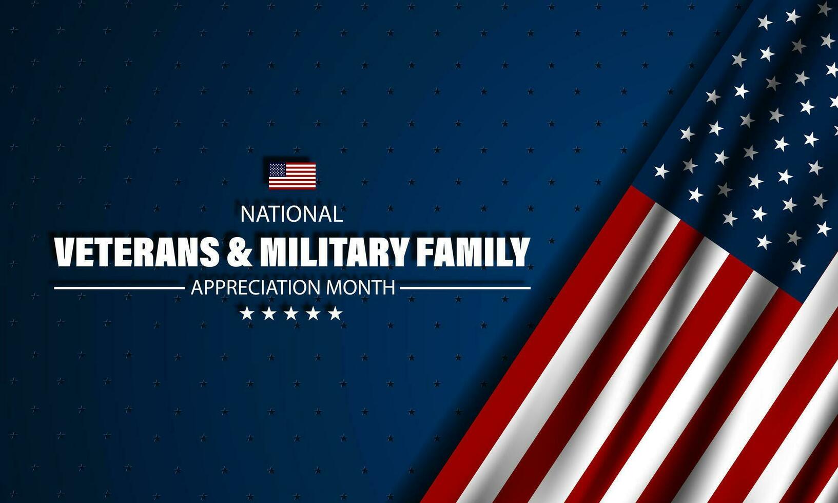contento nacional veteranos y militar familia apreciación mes es noviembre. antecedentes vector ilustración