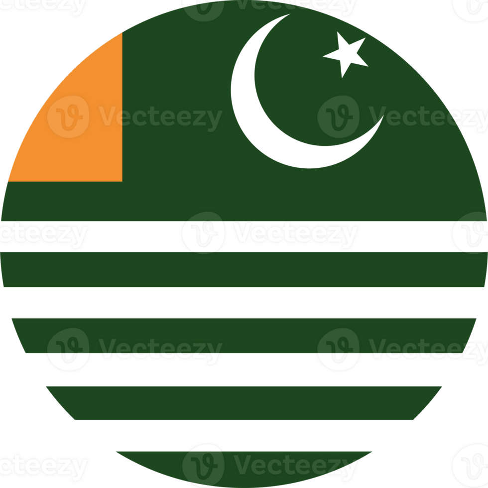 azad kashmir runda flagga. cirkulär symbol. knapp, baner, ikon. nationell tecken. png