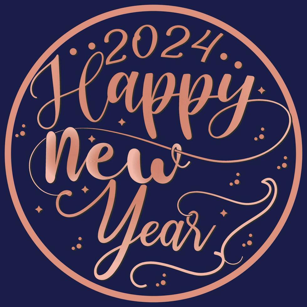 Happy New Year 2024 design vector