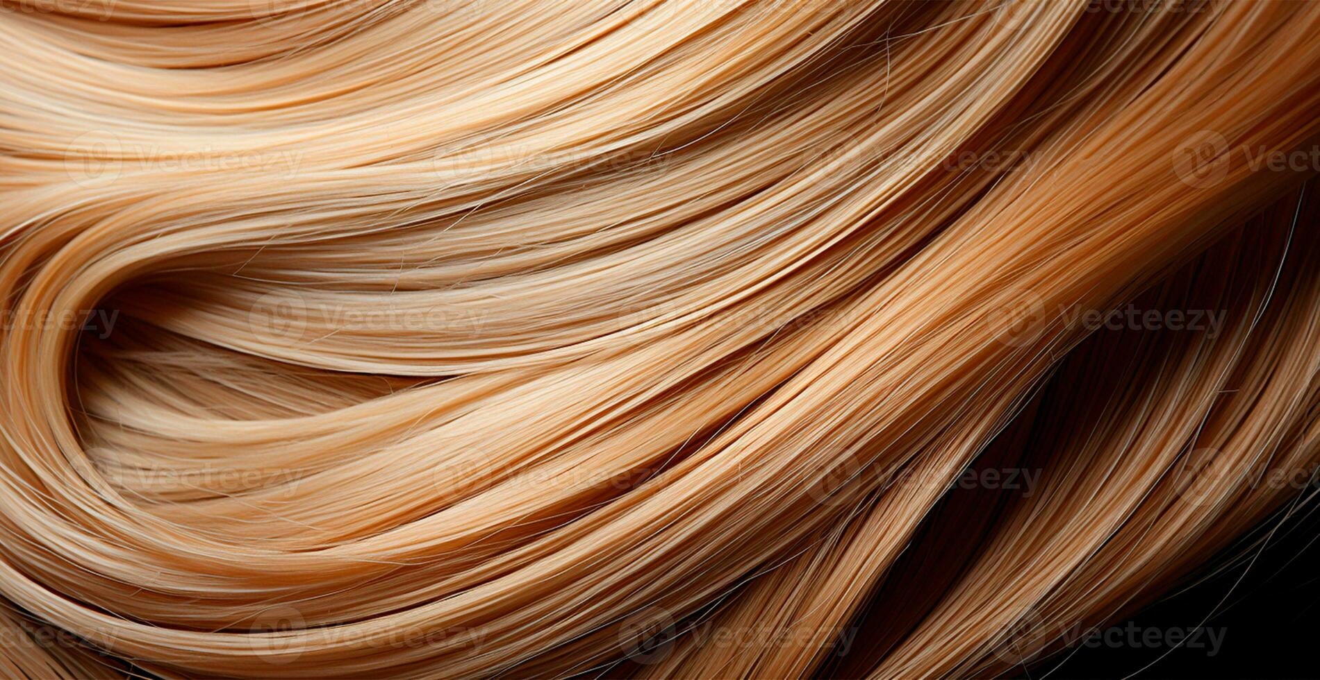 rubia pelo de cerca como antecedentes. De las mujeres largo natural rubia cabello. peinado ondulado brillante chinos - ai generado imagen foto