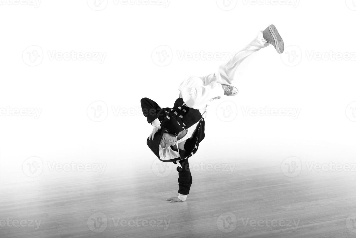 Break dancer in the studio photo