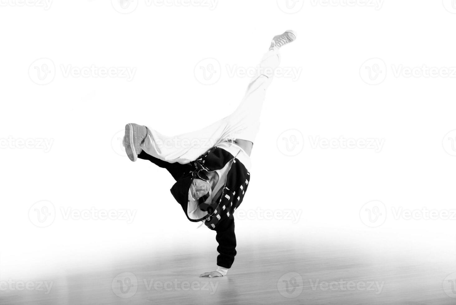 Break dancer in the studio photo