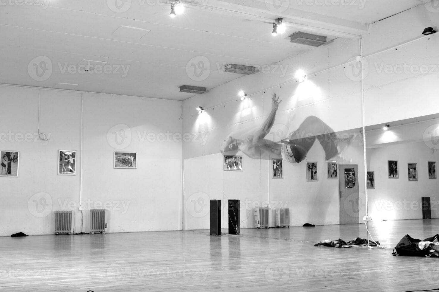 Break dancer in the studio photo