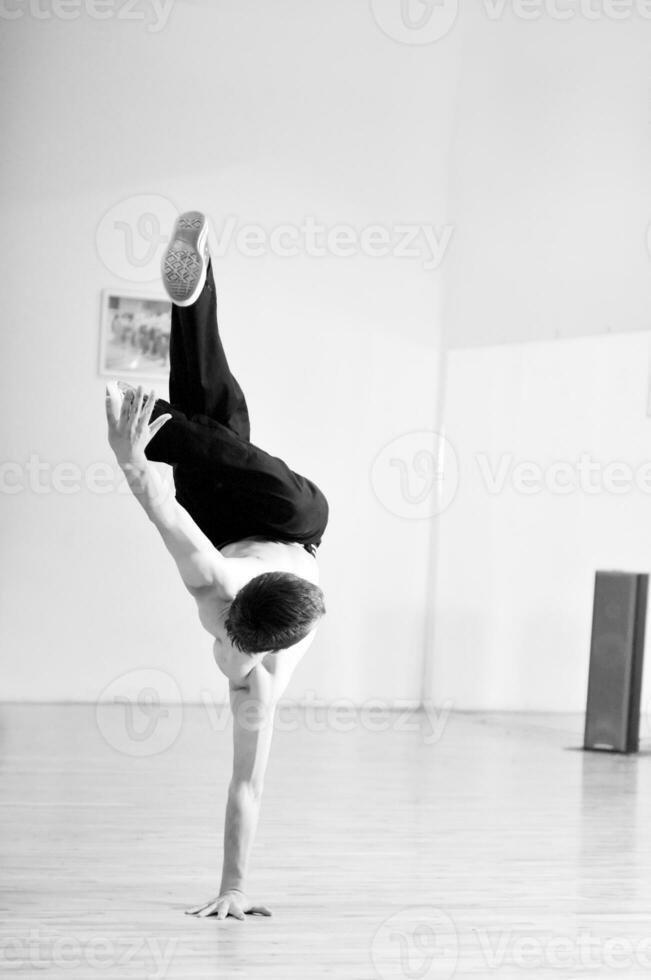 Break dancer in the studio photo