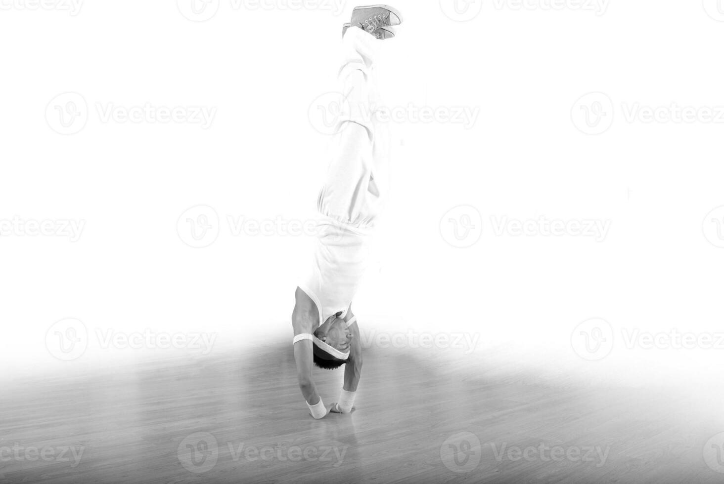 Break dancer in the studio photo