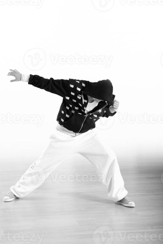 Break dancer in the studio photo