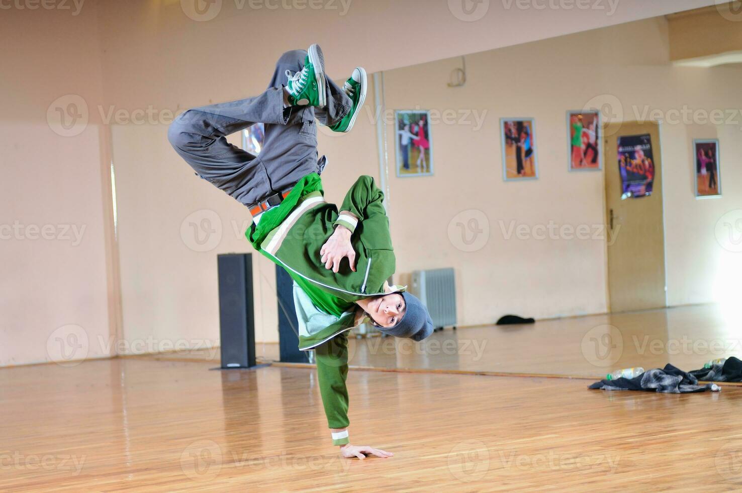 Break dancer in the studio photo