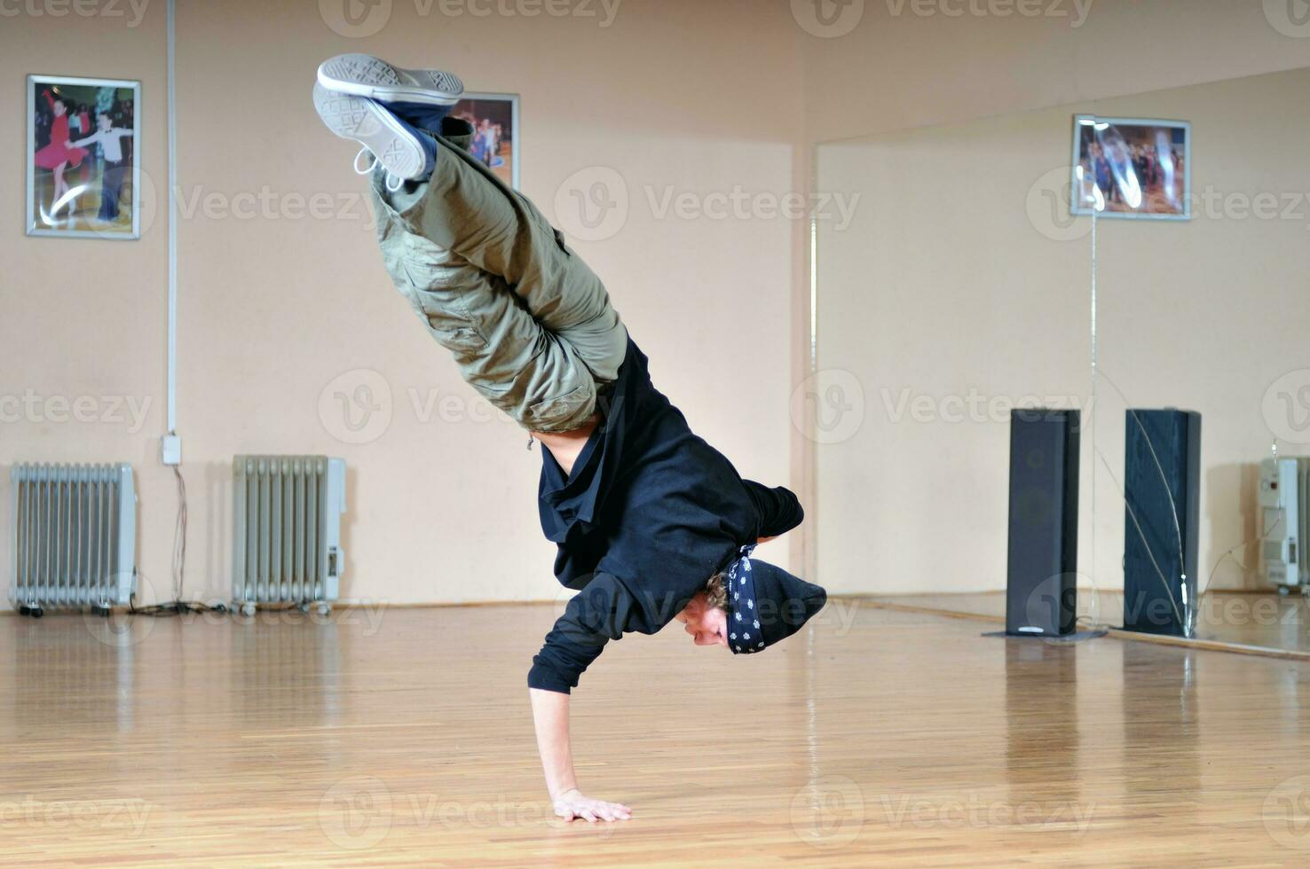 Break dancer in the studio photo