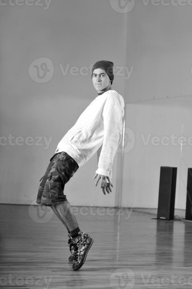 Break dancer in the studio photo