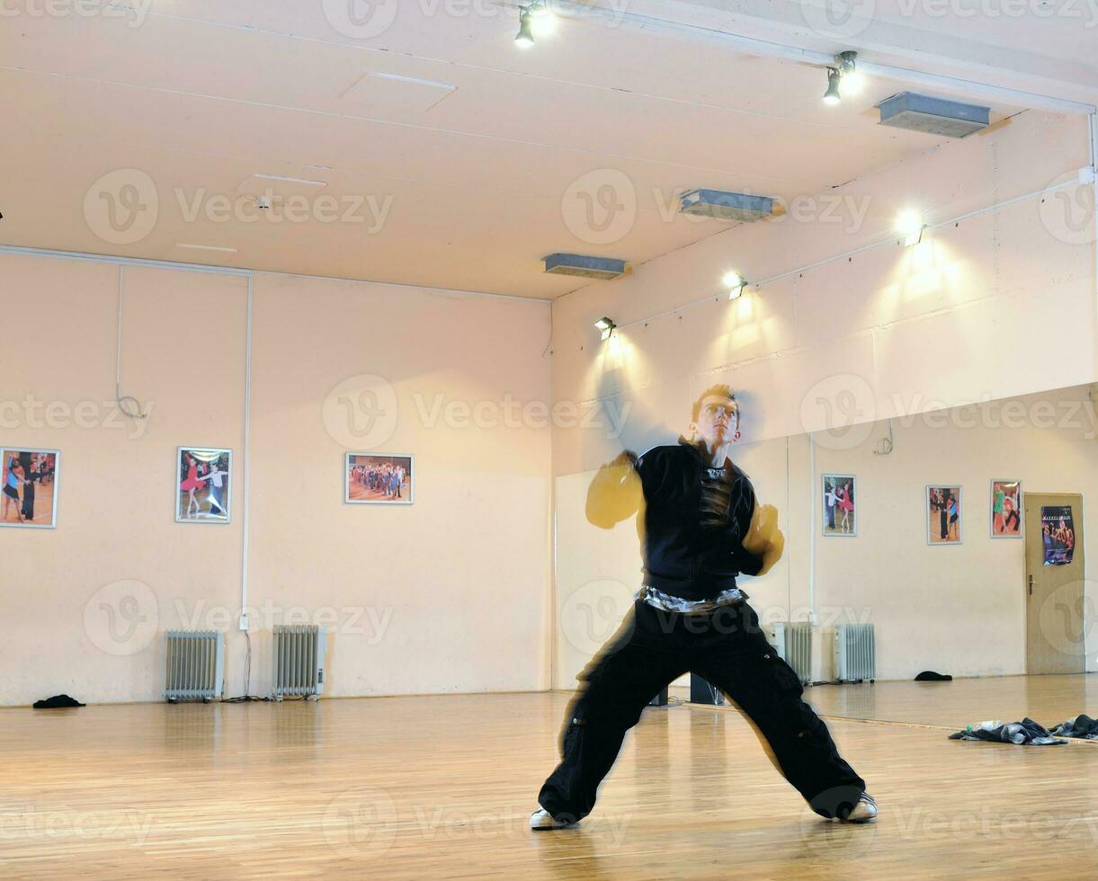 Break dancer in the studio photo