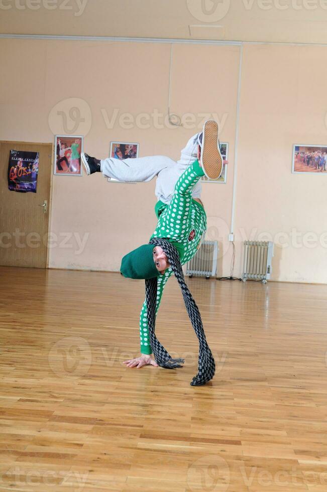 Break dancer in the studio photo