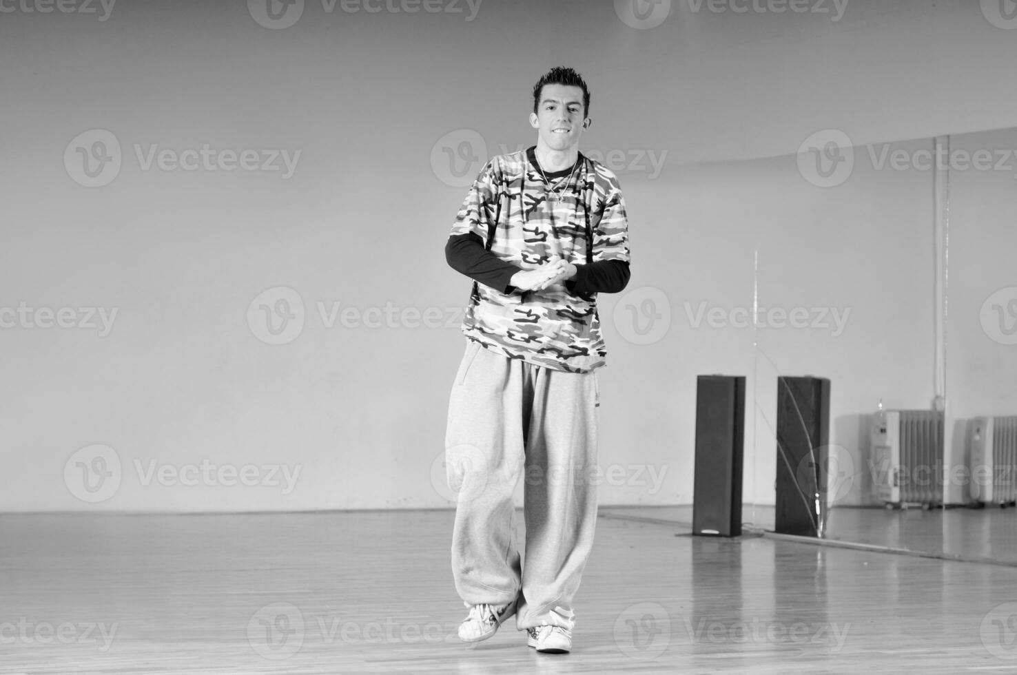 Break dancer in the studio photo