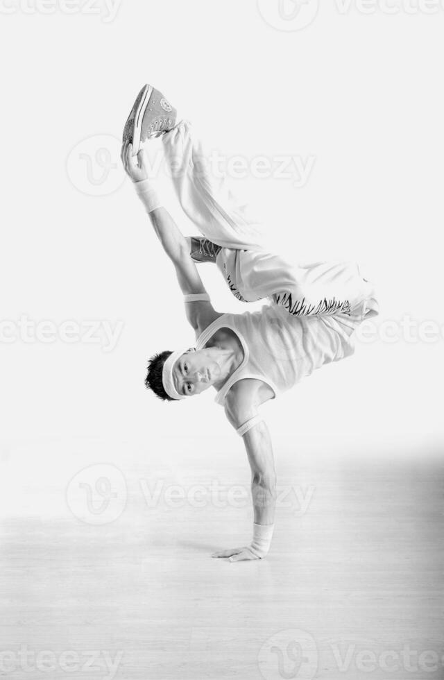 Break dancer in the studio photo