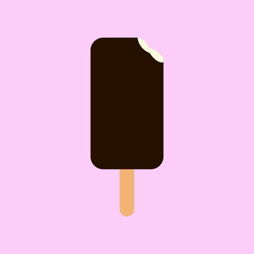 ice cream icon on a pink background vector