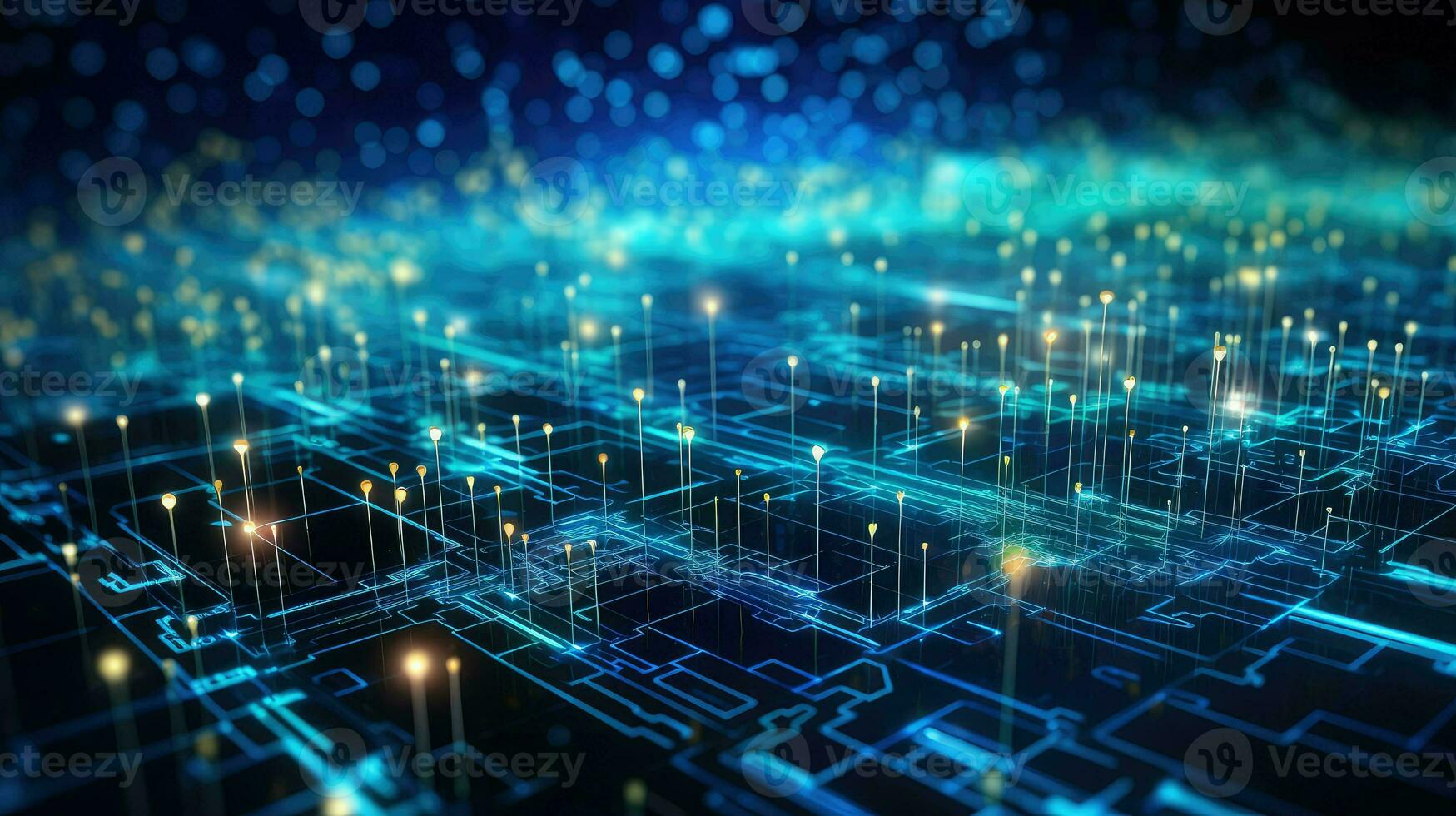 network digital data flow ai generated photo